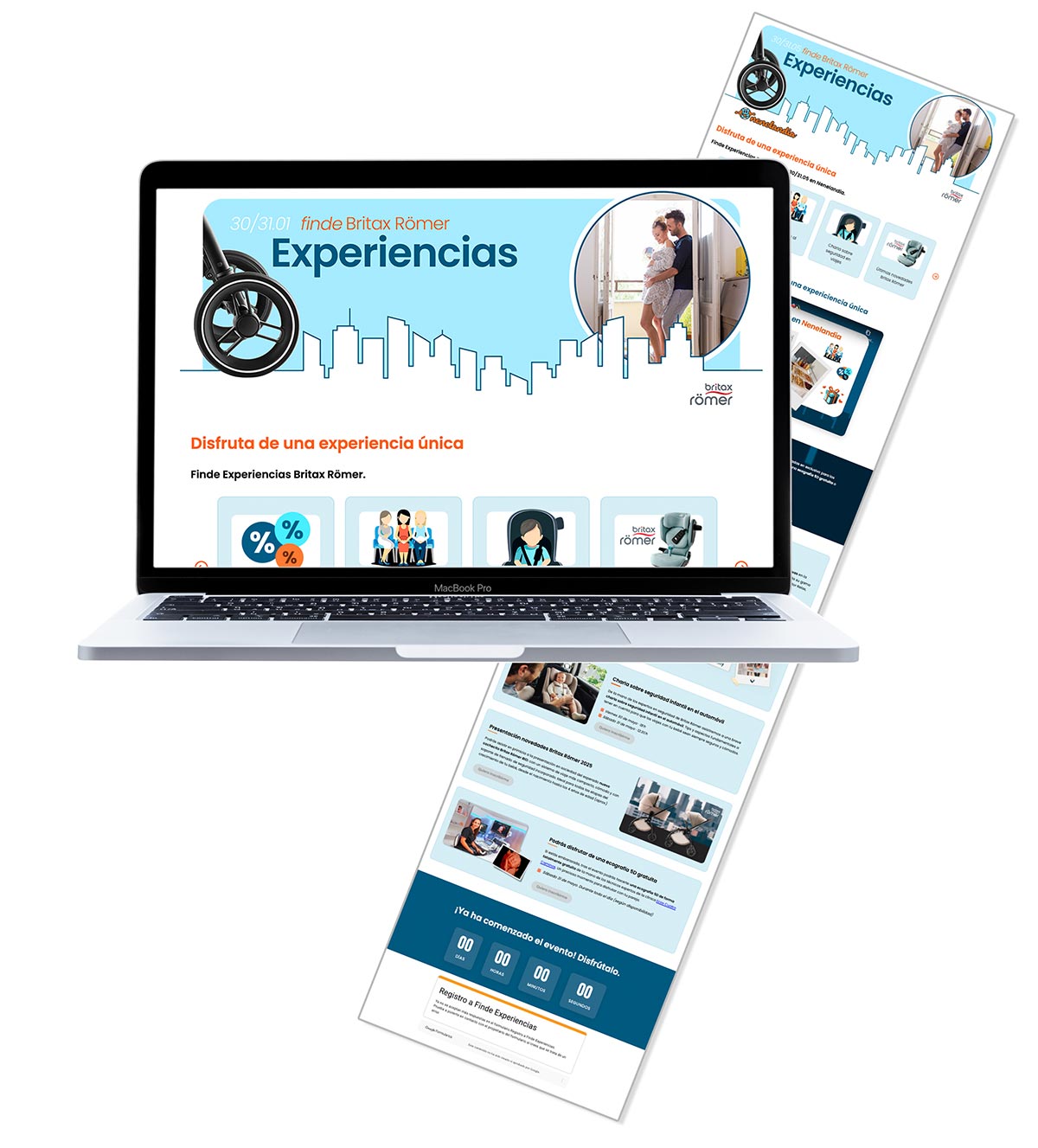 Página de aterrizaje evento Britax Romer