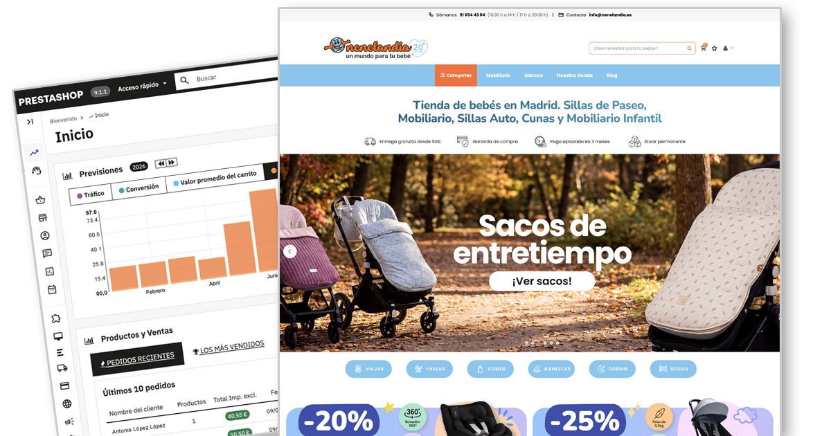 Nuevo e-commerce Nenelandia sobre Prestashop 9.1